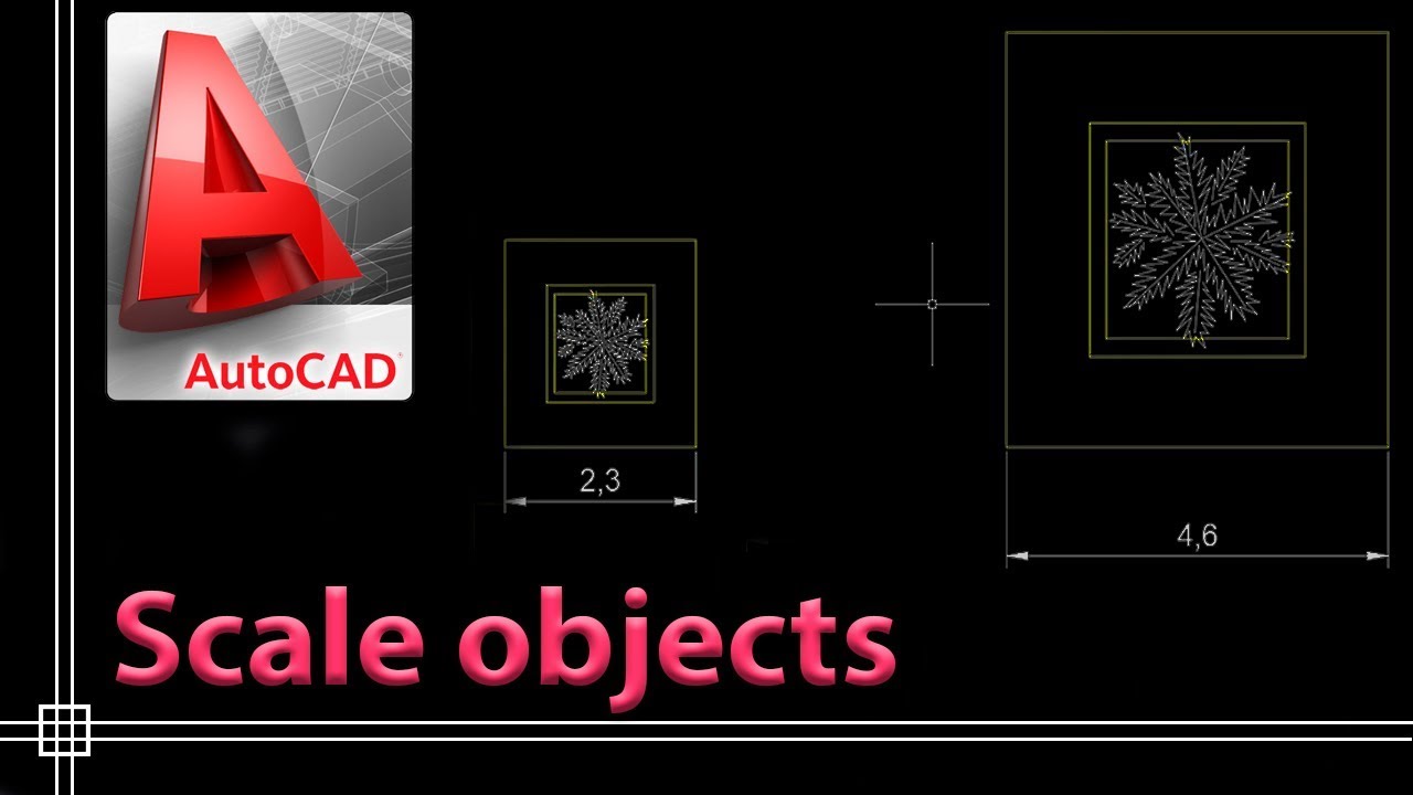 Autocad 2019 - Scale objects (full tutorial)