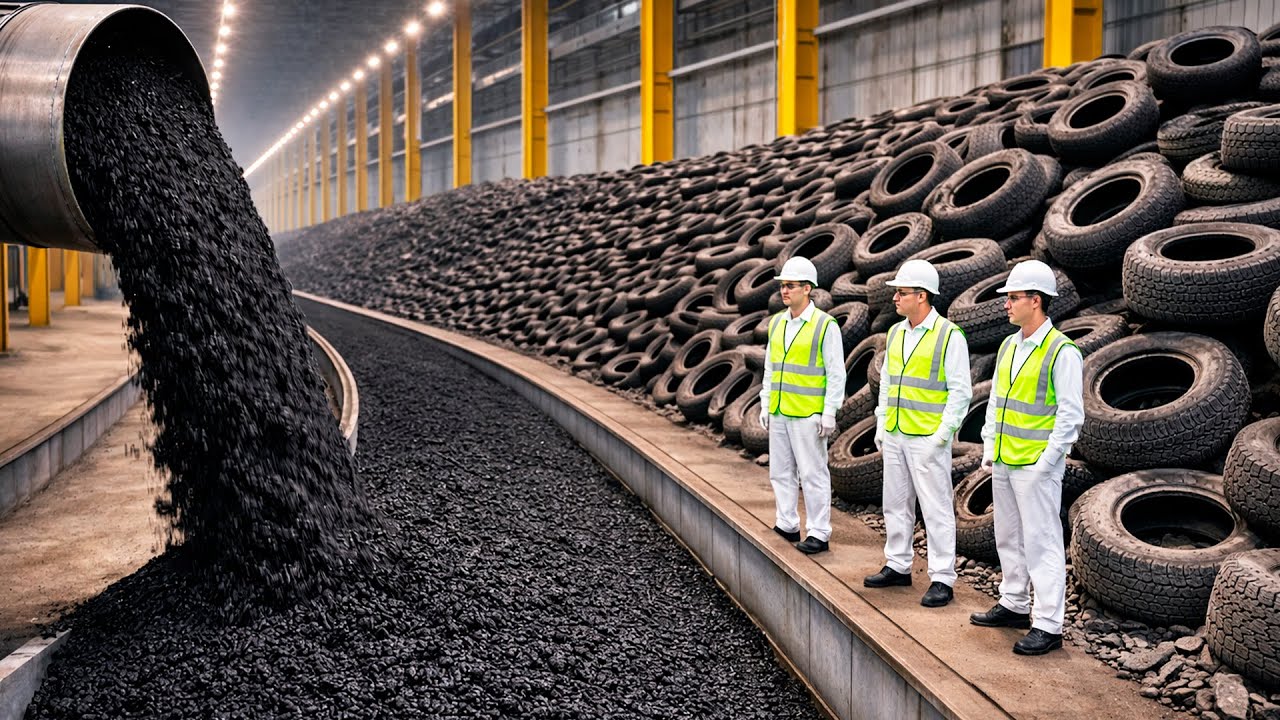 Jak Powstaje Asfalt Gumowy Z Milionów Zużytych Opon W Fabryce Recyklingu