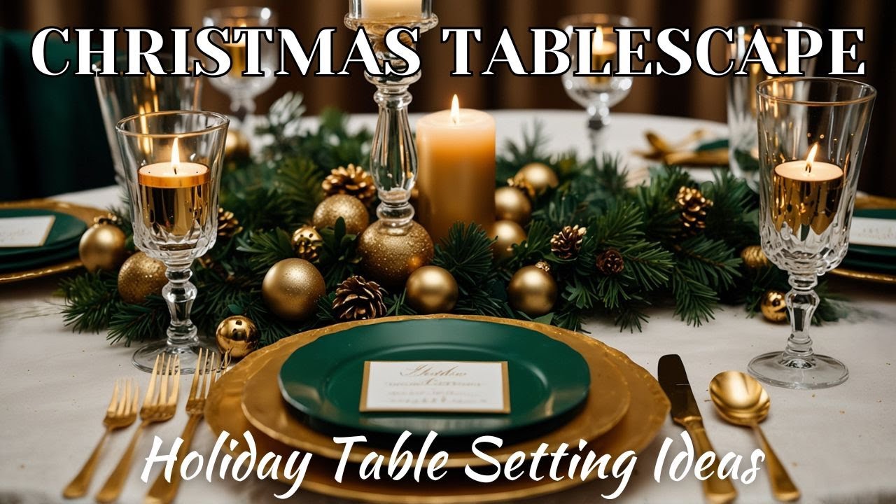 Festive Glam Christmas Tablescape | Elegant Holiday Table Setting Ideas