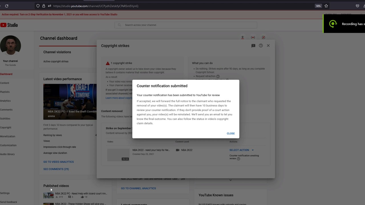 2K gave me a copyright strike