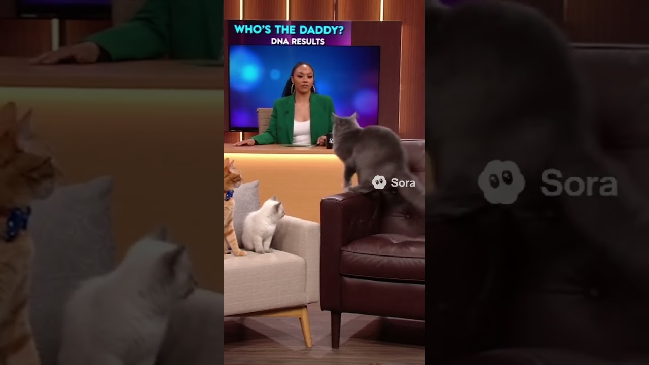 Pawternity test 2! Shadow was out! #cat #cats #catshorts #funny #talkshow
