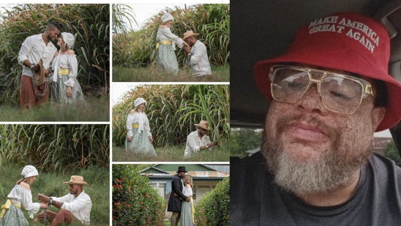 The Interracial Couple Slavery Photo Shoot !! I AIN'T MAD AT YOU! The pictures is Beautiful!