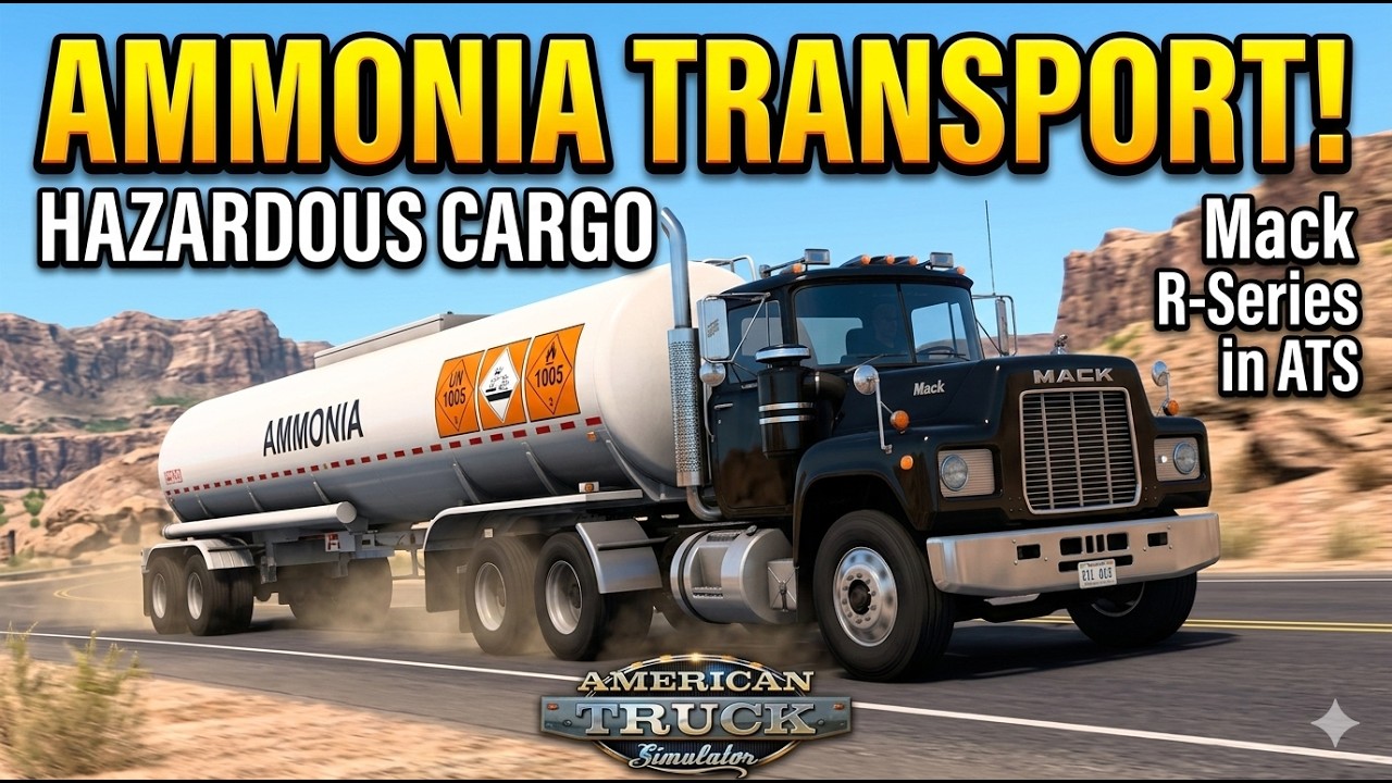 DANGEROUS CARGO! Will the Old Mack R survive this flight?  #AmericanTruckSimulator #MackR #Trucking
