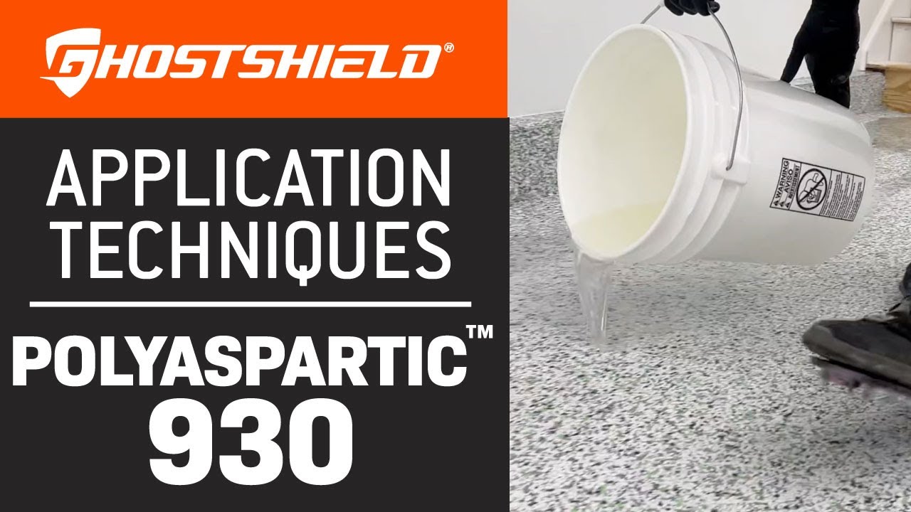 How to Apply Polyaspartic 930 Clear Top Coat Flake Epoxy Floor