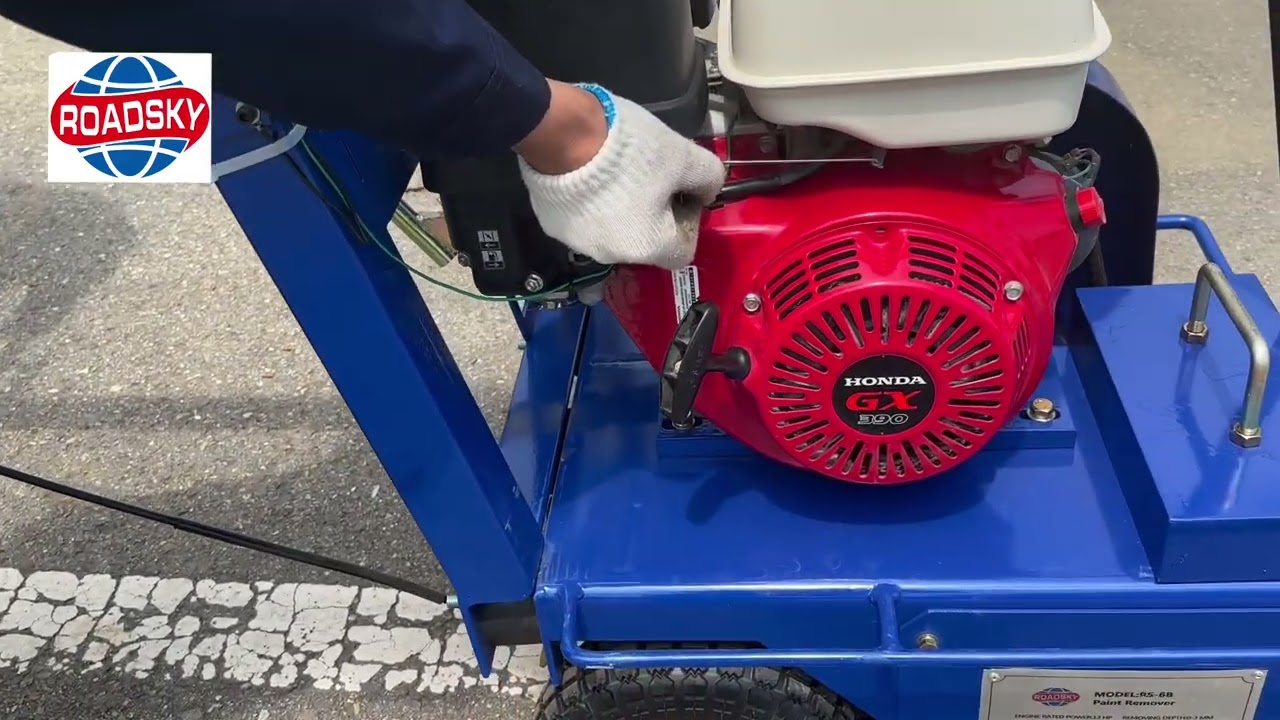 RS-6B Road Marking Line Removal Machine Operation Video - RoadsSky
