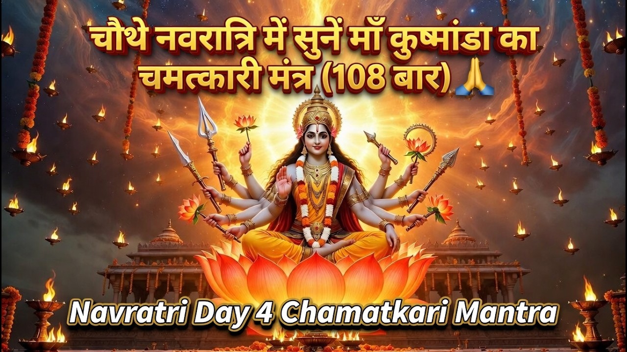 चौथे नवरात्रि में सुनें माँ कुष्मांडा का चमत्कारी मंत्र (108 बार) 🙏 | Navratri Day 4