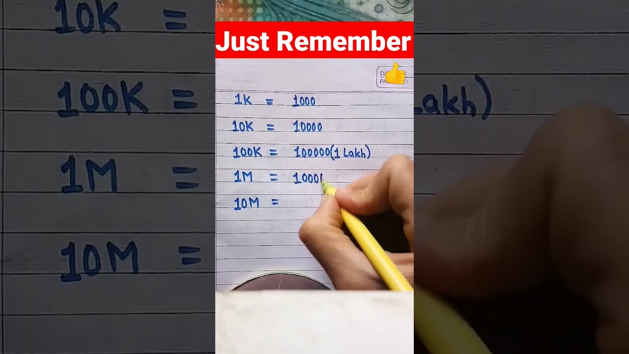 10 million kitne hote hain | 1 million | 100K | #maths | #youtubeshorts | #youtube | #shorts