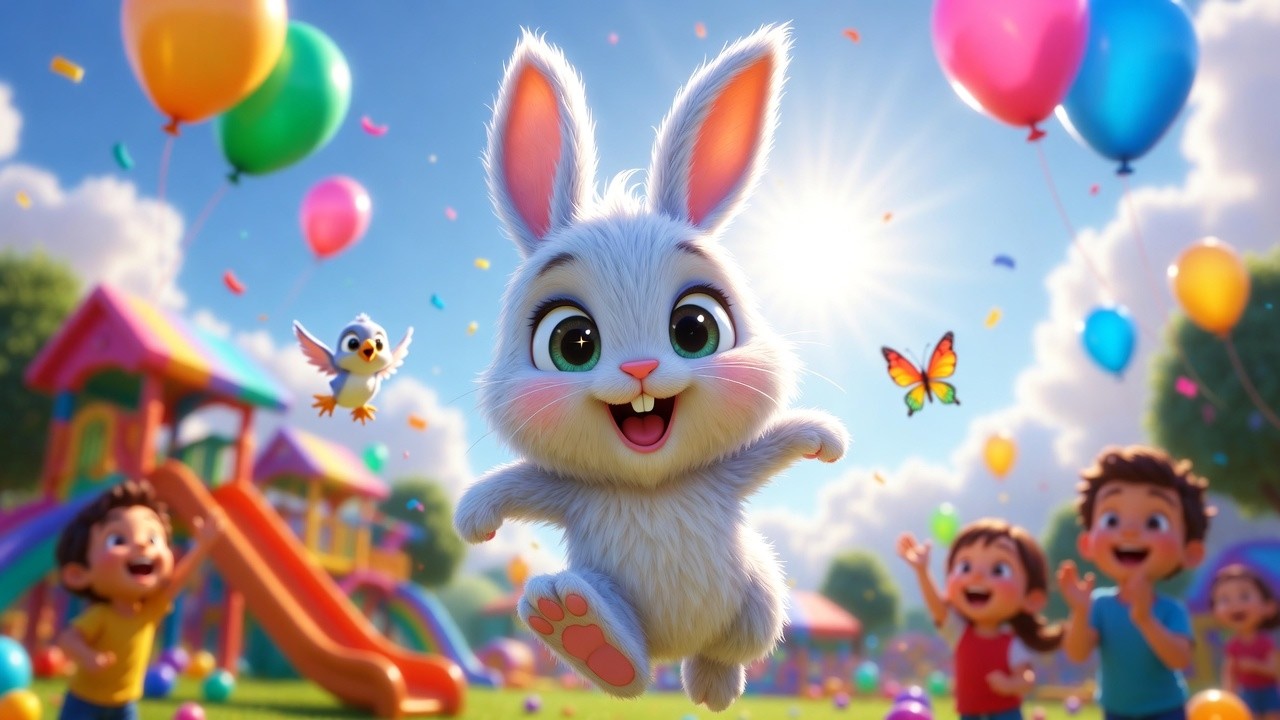 Bunny Hop Hop Hey 🐰🎶 | Fun Kids Dance Song | 3D Cartoon Animation