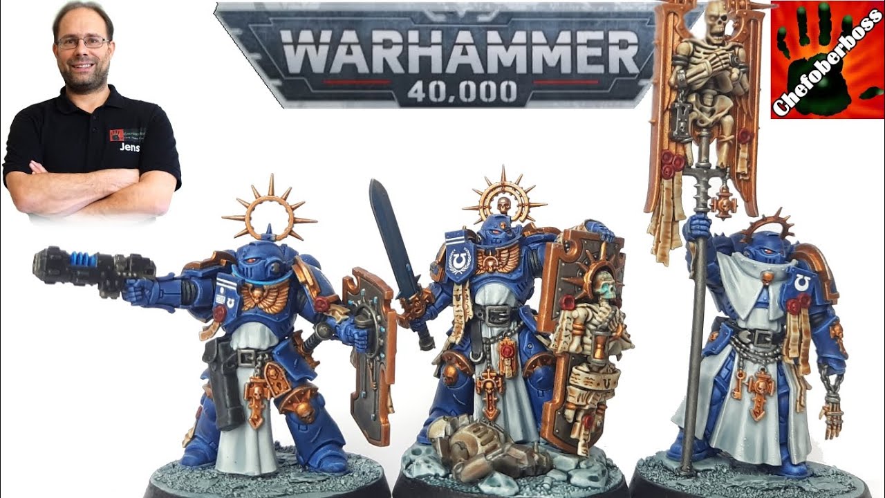 Wie bemalt man Primaris Space Marine Ultramarines für Warhammer 40.000 Indomitus - HQ + Elite