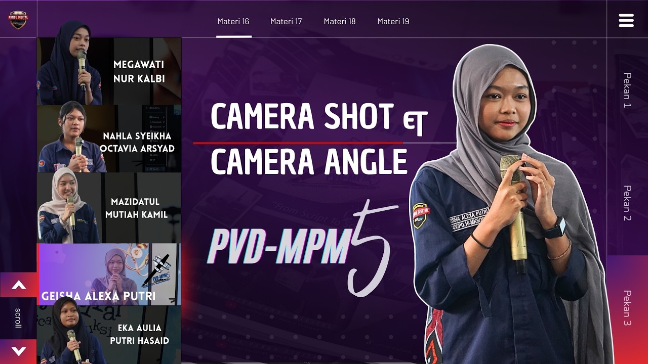 MATERI 16 || PVD-MPM 5 || Geisha Alexa Putri || Camera Shot & Camera Angle