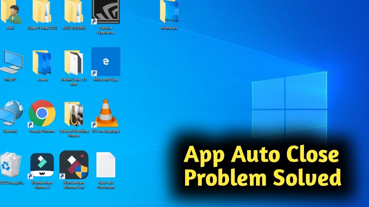 Fix Windows 10 App Automatically Close Problem