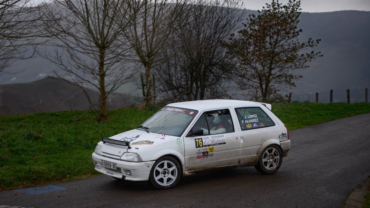 On Board Jose López - Fran Álvarez - Citroen Ax - Rallye Cangas del Narcea 2024 - Tc3 Trones