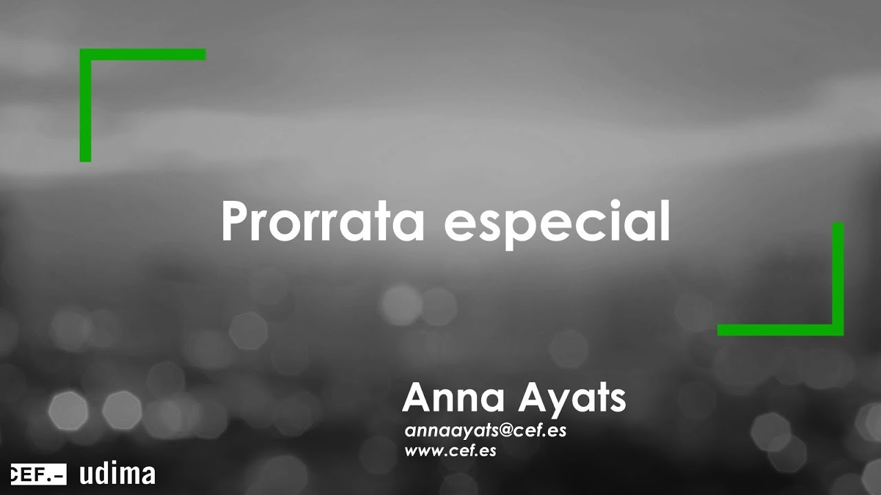 Prorrata especial