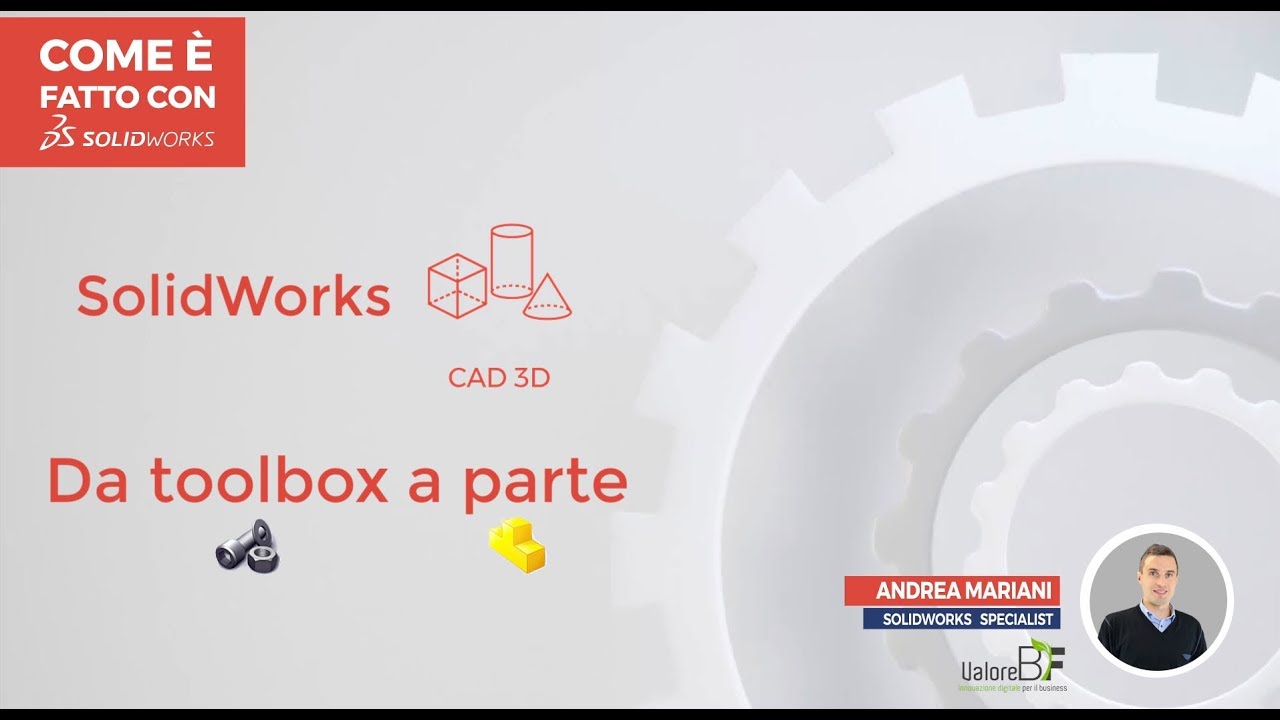 Convertire parti toolbox in parti normali con SolidWorks CAD 3D