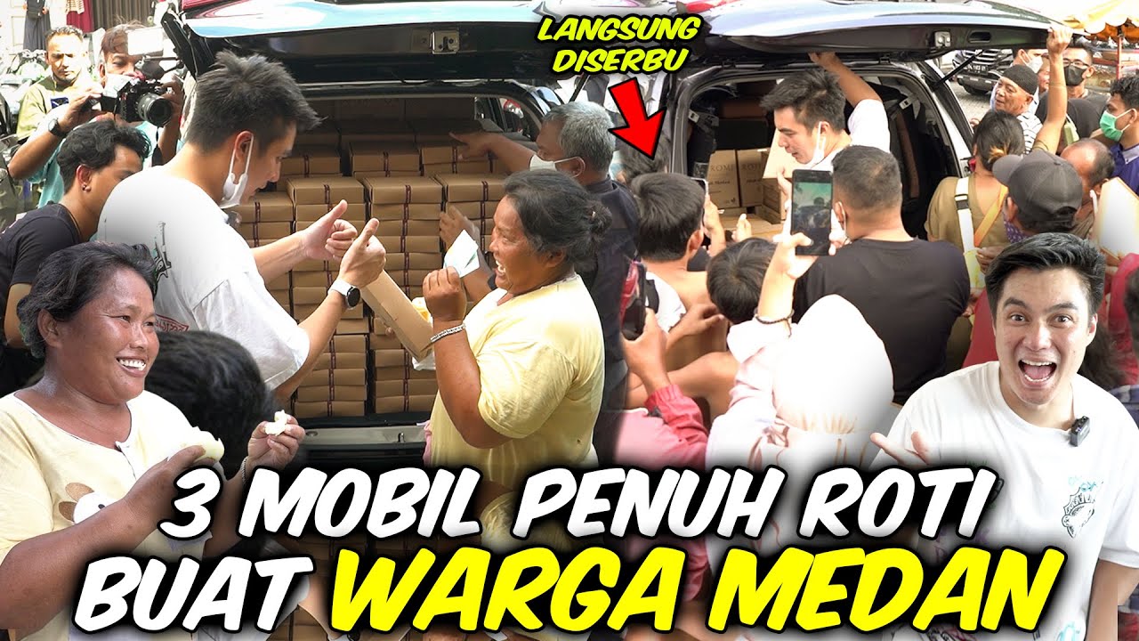 BAIM BIKIN HEBOH .. DATENG KE TENGAH KOTA BAWA MOBIL PENUH ROTI ‼️ DISERBU WARGA MEDAN ..
