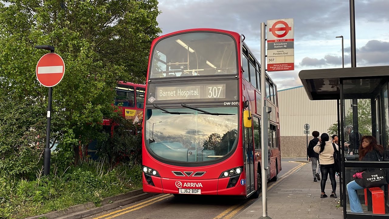 FRV. London Bus Route 307: Barnet Hospital - Brimsdown Station. Bus: DW507 (LJ62BDF)