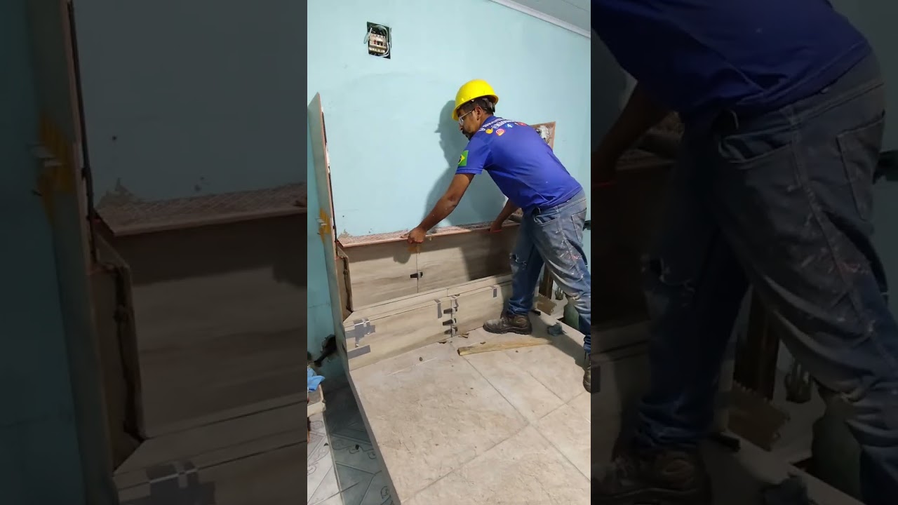 cama flutuante feito com porcelanato e concreto parte 2