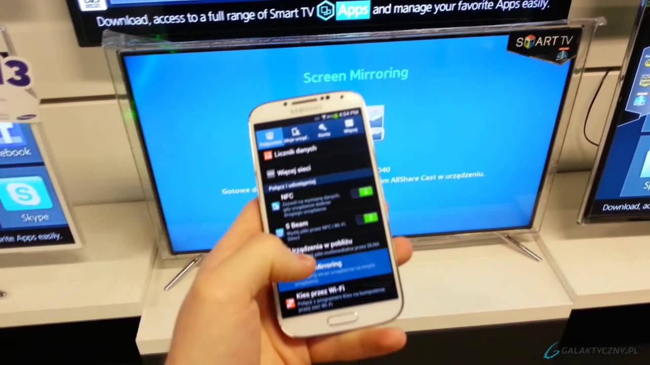 Samsung Galaxy S4 Screen Mirroring AllShare Cast PL (Eng subtitles)