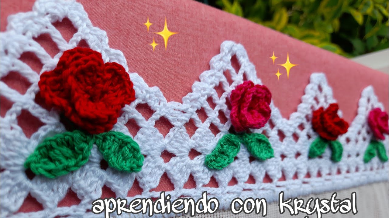orilla para servilleta #105/ 3 pasos con flor quedaran encantados 🦭🐞🌿🌷🐨🐶🌻