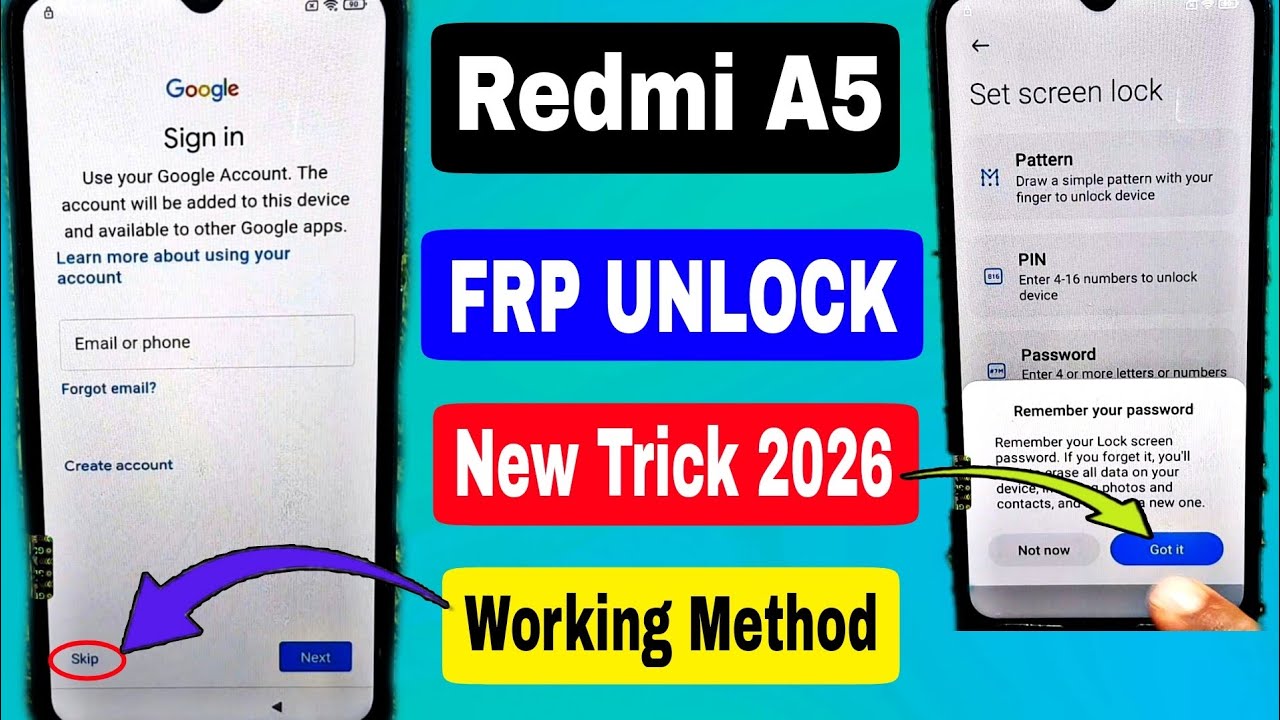 Redmi A5 FRP Google/Gmail account bypass | Redmi A5 FRP Bypass 226 Android 15 👉100% Working - No PC