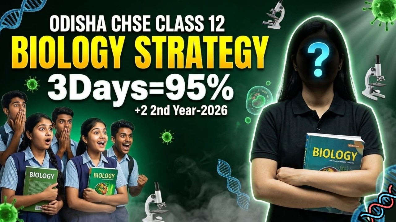 3 Days Biology Strategy🔥 CHSE 12th Biology | Board Exam 2026 +2 2nd year