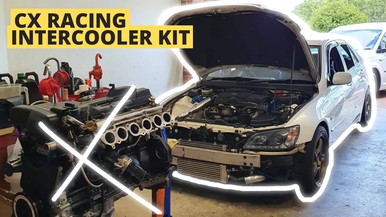 LEXUS IS300 BUILT VVTI 2JZ-GE TURBO BUILD -  CX Racing intercooler kit install