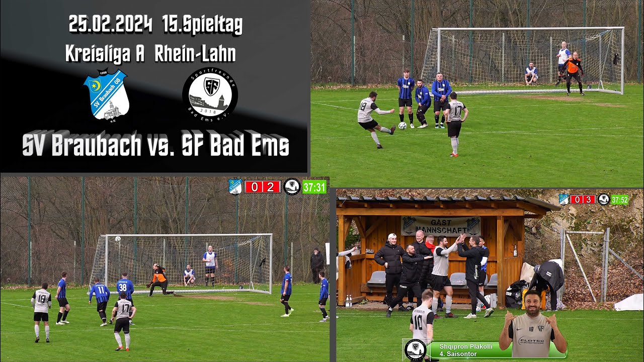 Kreisliga: Tor per direkt verwandeltem Freistoß! SV Braubach vs. SF Bad Ems