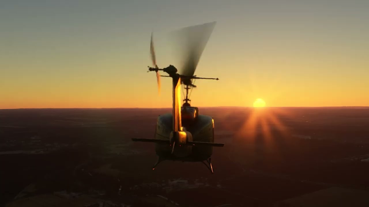 Bell UH 1 over HOT