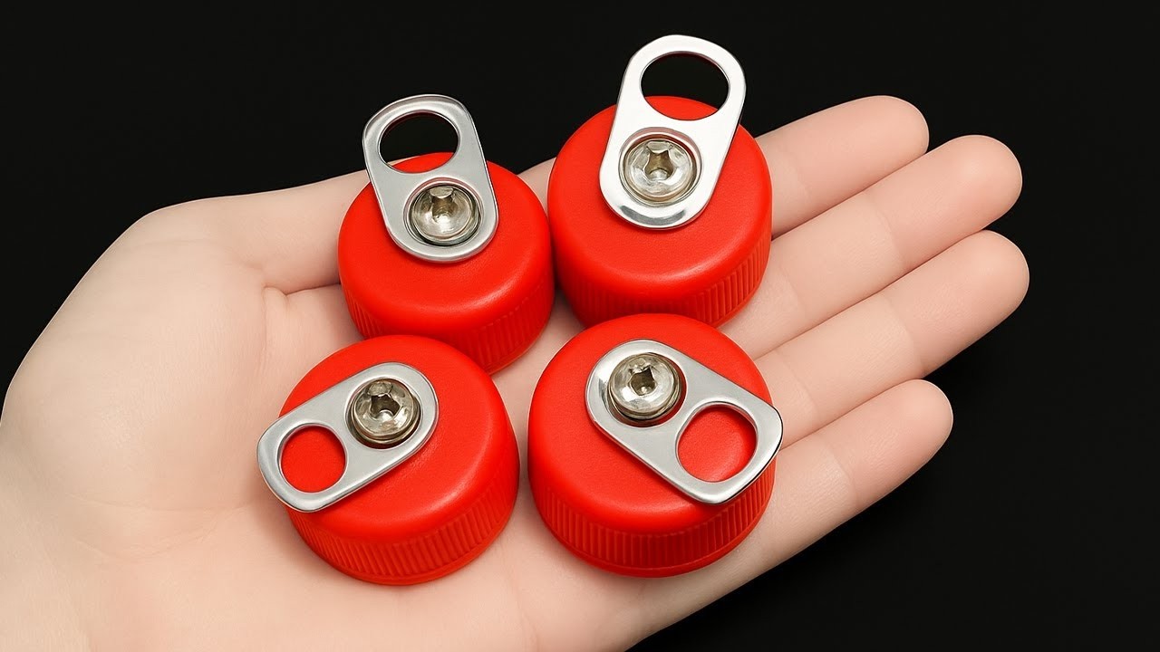 Just insert an Old tin can lids to a Plastic Bottle!! Every house needs this and no one does it