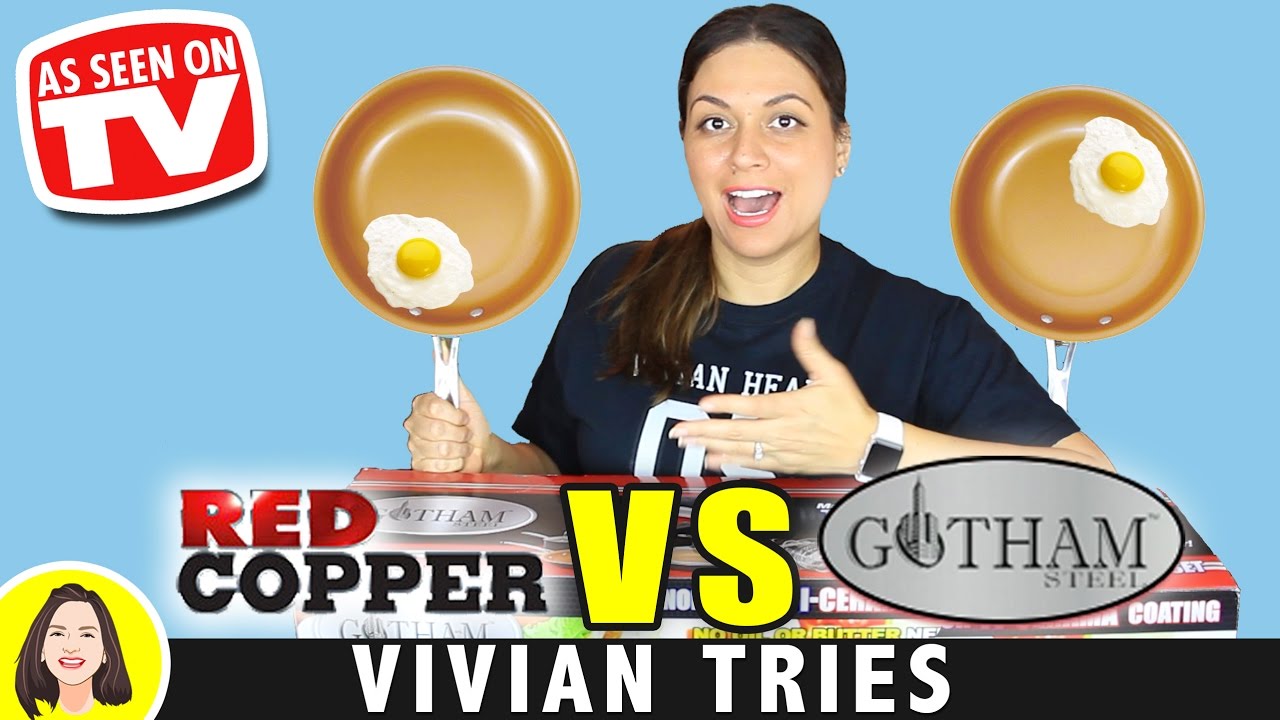 RED COPPER vs GOTHAM STEEL COPPER PAN REVIEW | TESTING AS SEEN ON TV PRODUCTS