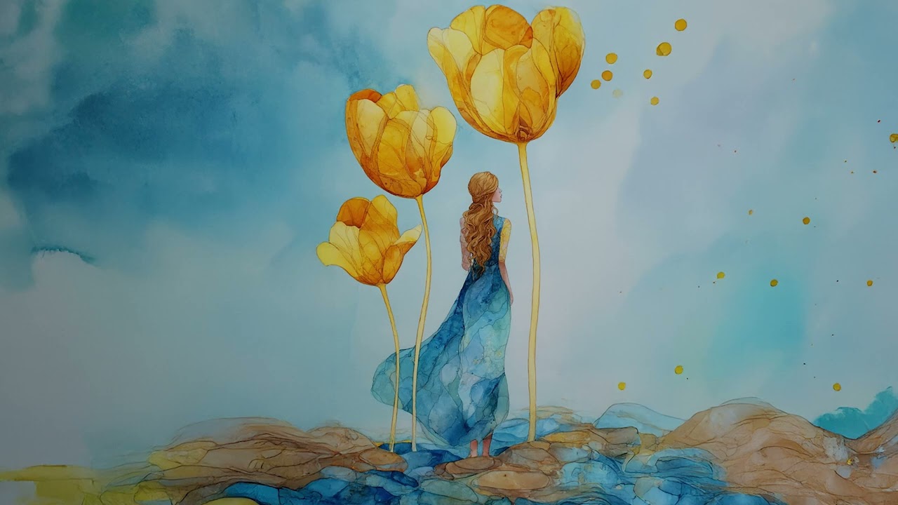 Calm & Serene: 1 Hour Visual Arts Screensaver for Sleep and Study