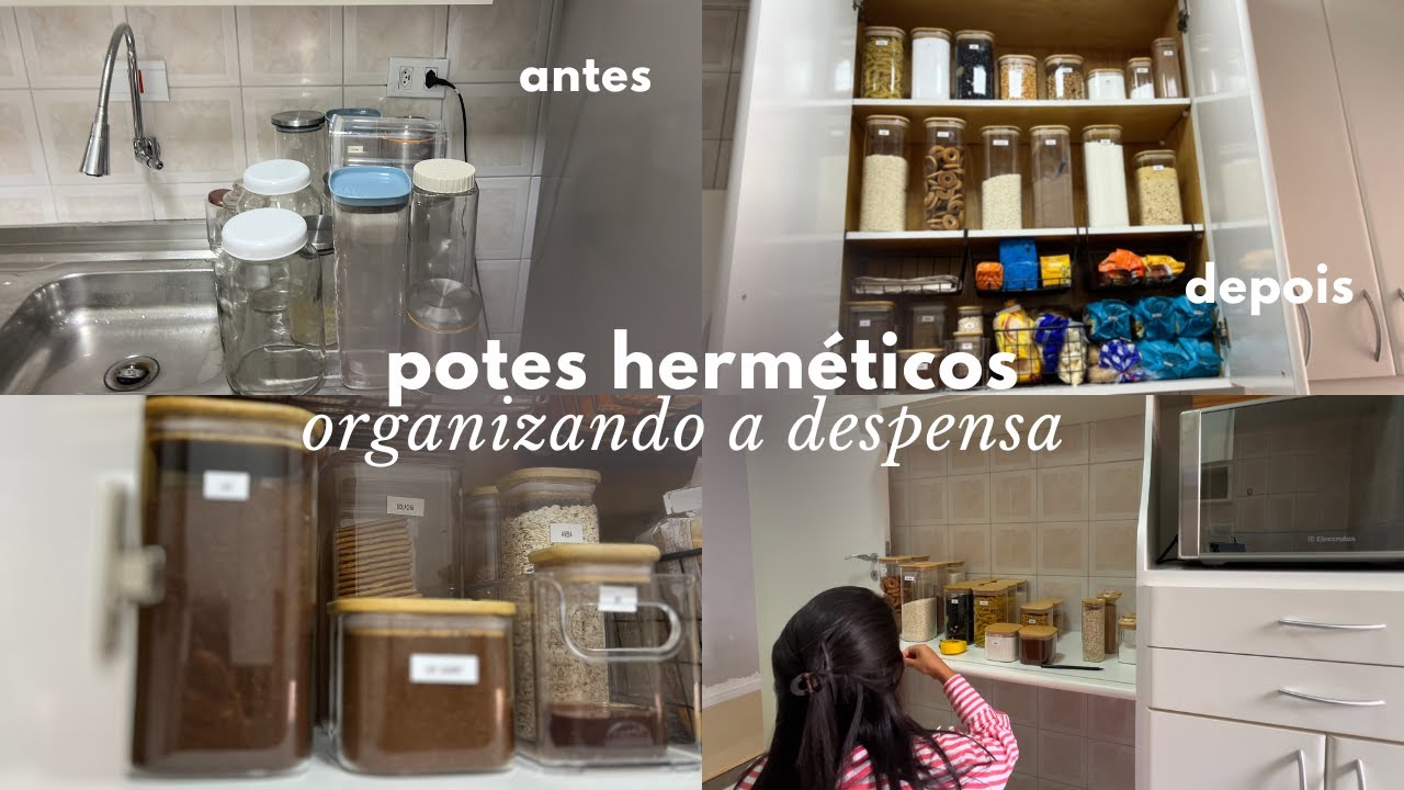 Como organizar a despensa com Potes Herméticos OIKOS de Vidro Quadrado com tampa de Bambu!