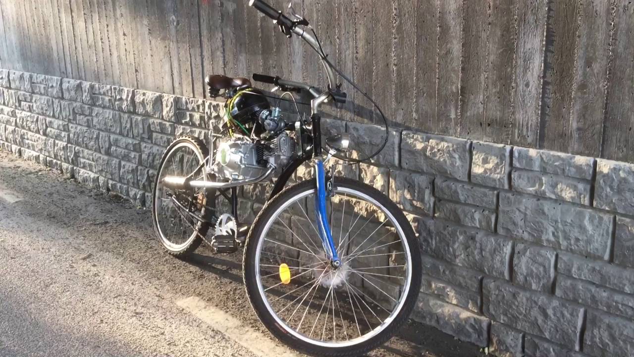 motorized bike finished! pitbike engine