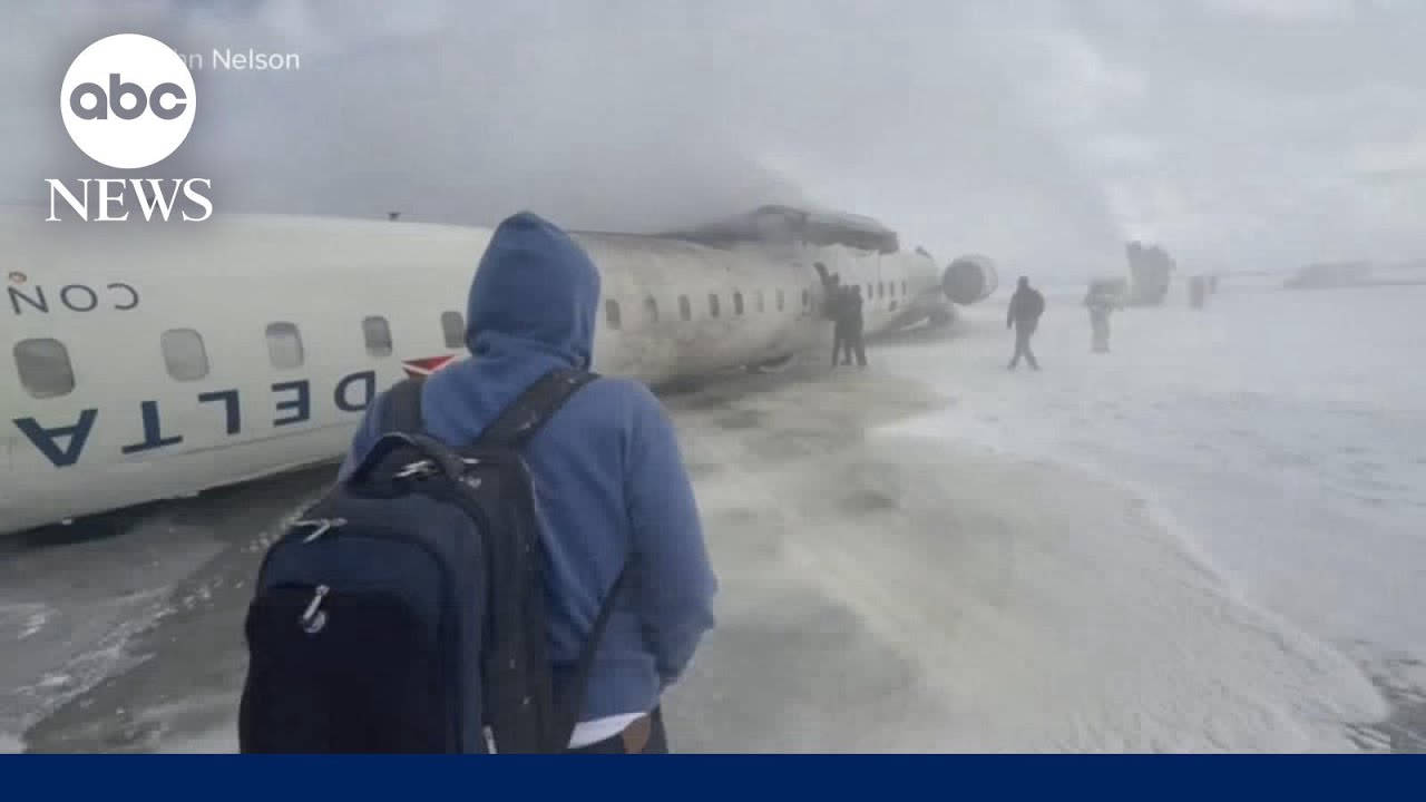 Video shows moment of impact for Delta Airlines flight in Toronto