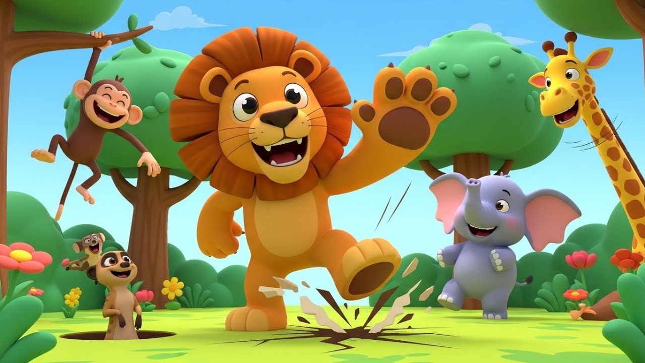 Quiet Mouse Loud Lion 🐭🦁 | Fun Kids Nursery Rhyme