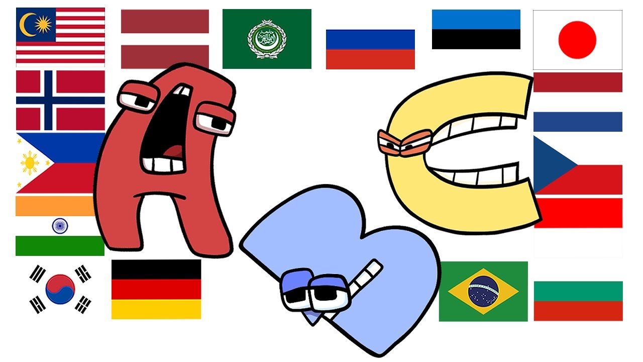 Alphabet Lore in different languages meme