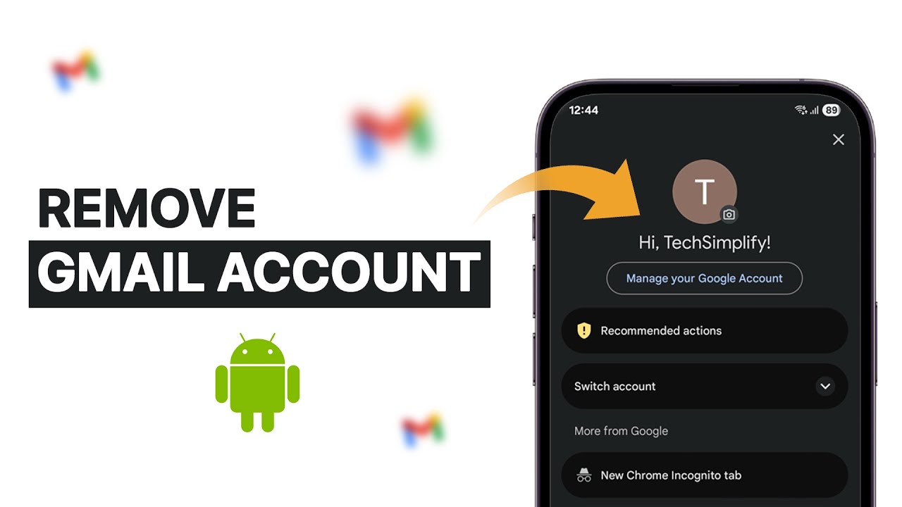 Как удалить учетную запись Gmail с телефона Android?