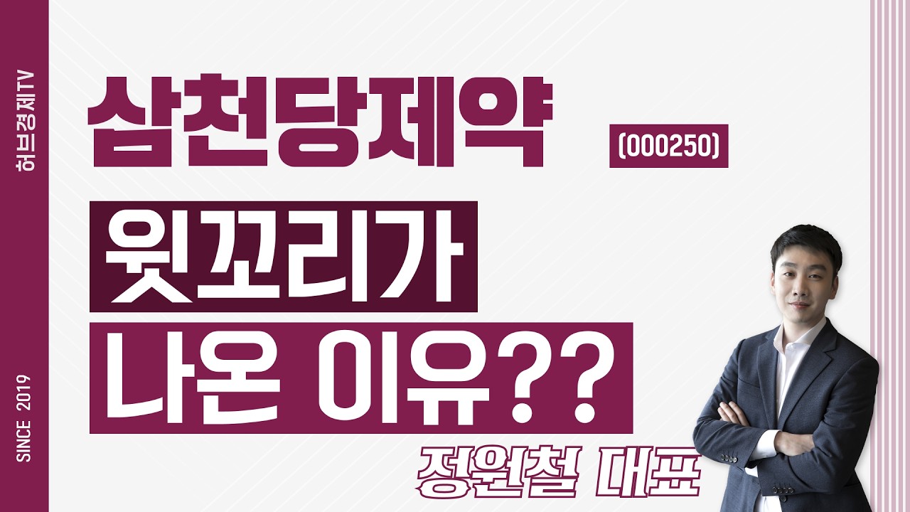 삼천당제약 (000250) - 윗꼬리가 나온 이유??