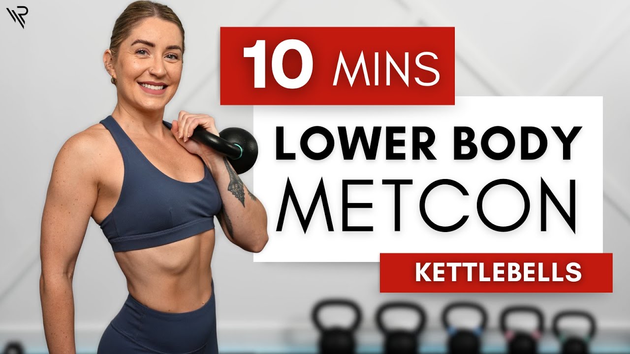 10 Min Lower Body Kettlebell Metcon (All Standing Workout) Intermediate
