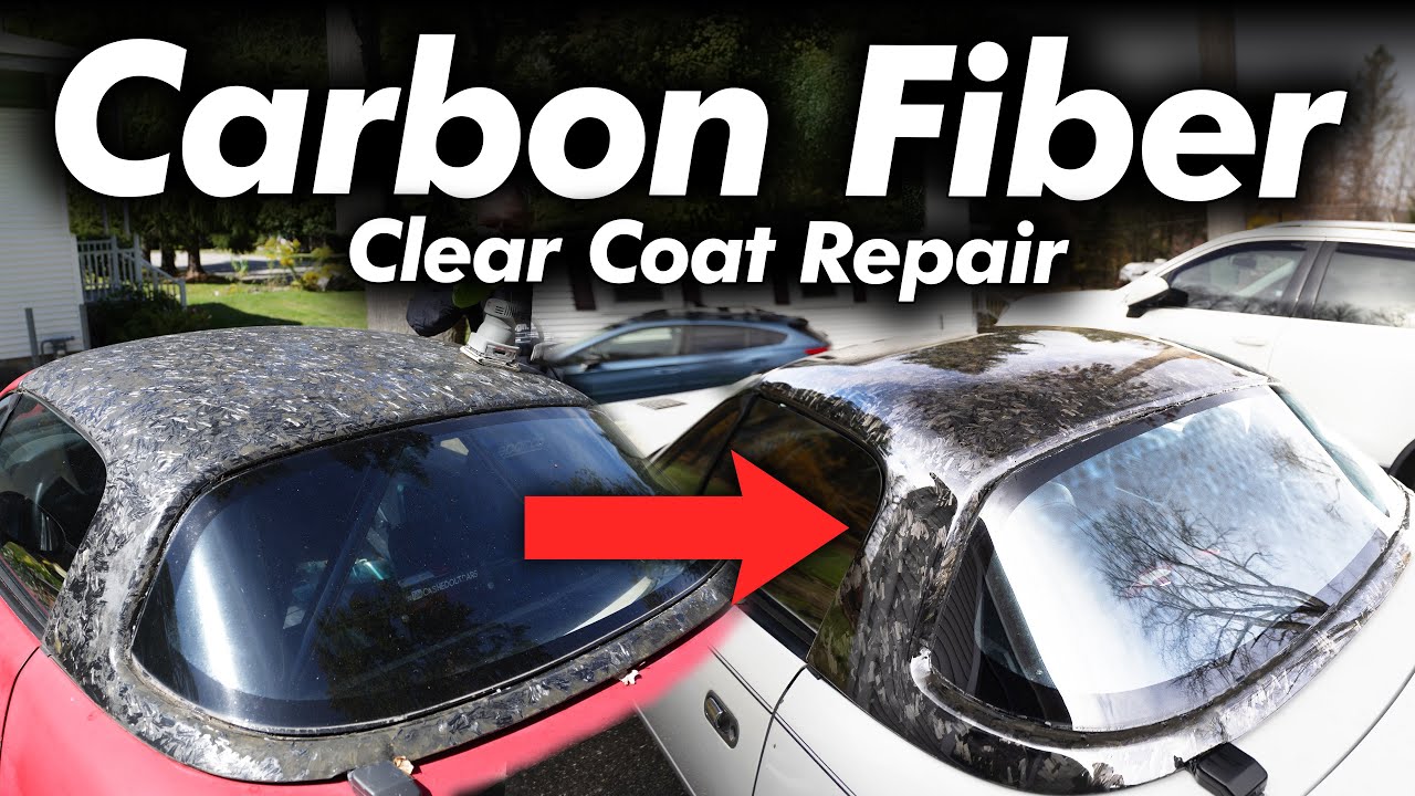 Ремонт поврежденного прозрачного покрытия на углеродном волокне &mdash; восстановление моего порезанног...