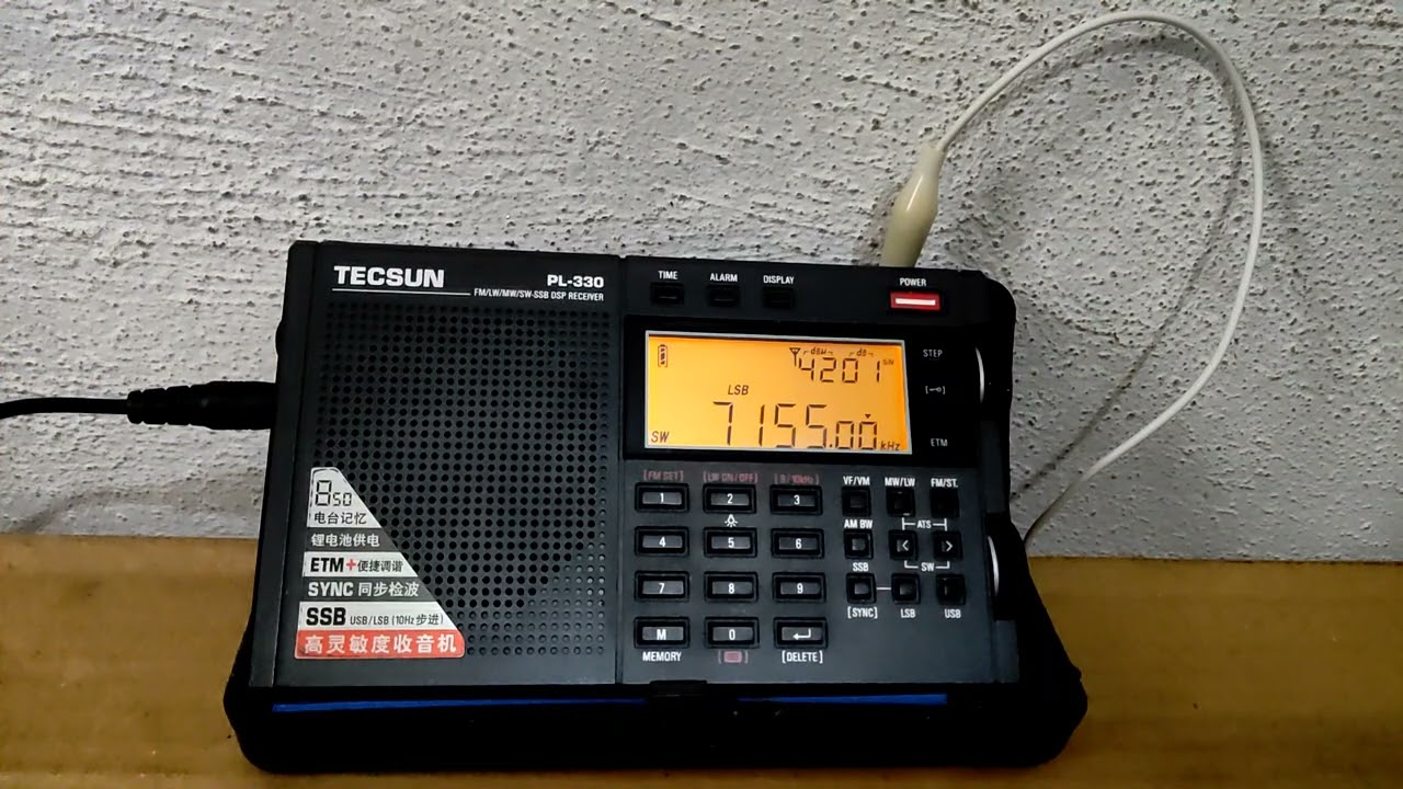 TECSUN PL-330 ve TA6FD 0-30 Mhz Aktif Mini Whip Antenle SSB / LSB Dinleme Kaydı