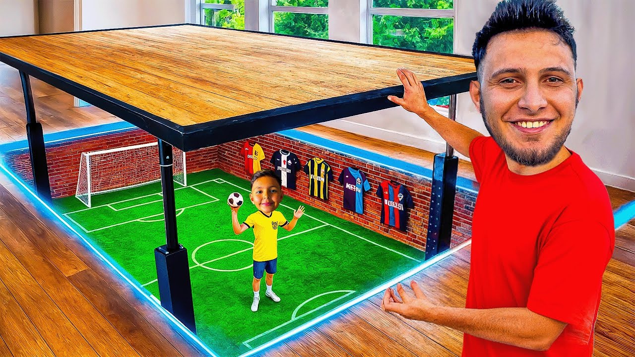 EVİMİZE BİR FUTBOL SAHASI YAPTIK!