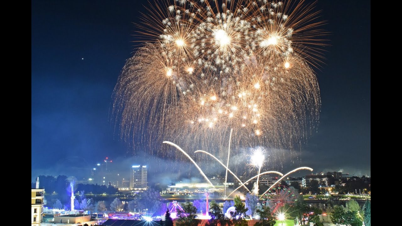Das Feuerwerk vom Urfahraner Herbstmarkt 2023