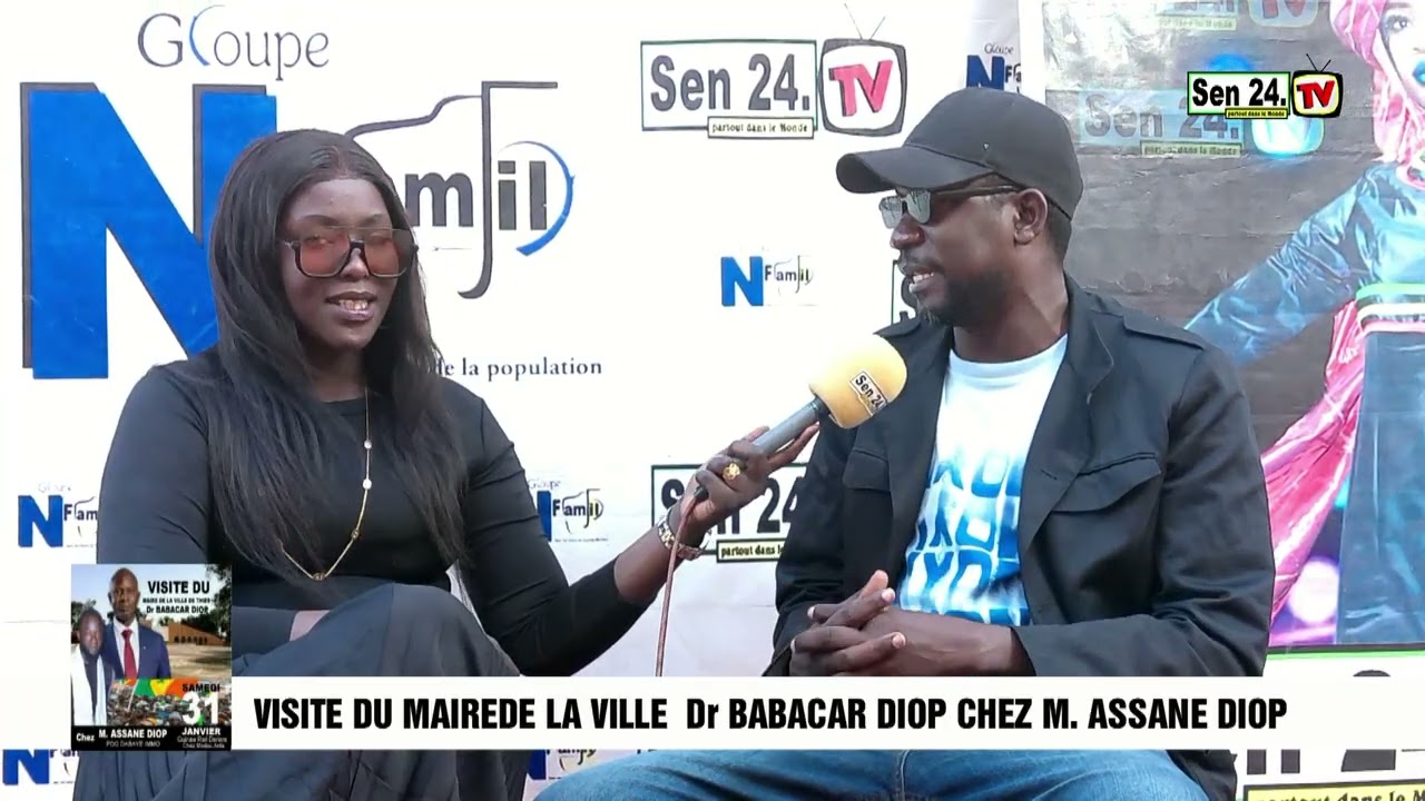 TAPIS ROUGE VISITE DU MAIREDE LA VILLE  Dr BABACAR DIOP CHEZ M  ASSANE DIOP
