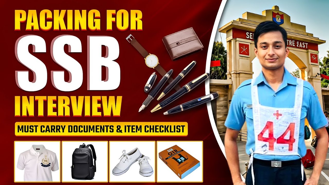 Must Carry Documents & Item Checklist for SSB Interview |  Important Documents For SSB Interview