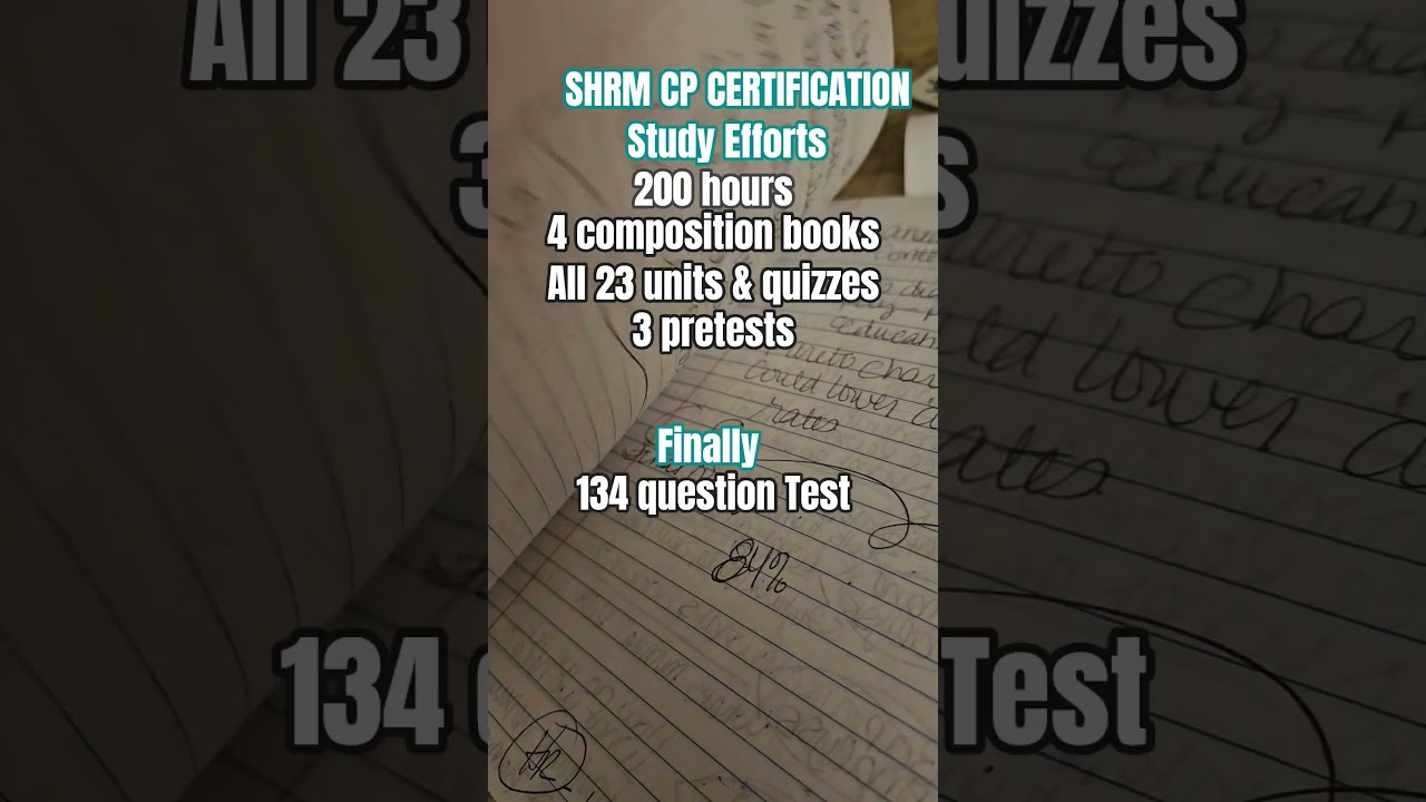 SHRM certification test study efforts # SHRM #HR #goals