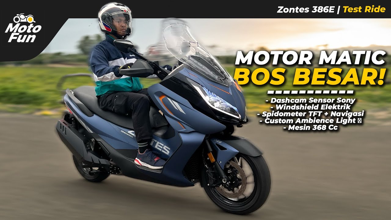RP 141 JUTA BUAT MOTOR MATIC?! TEST RIDE ZONTES 368E | MotoFun Indonesia