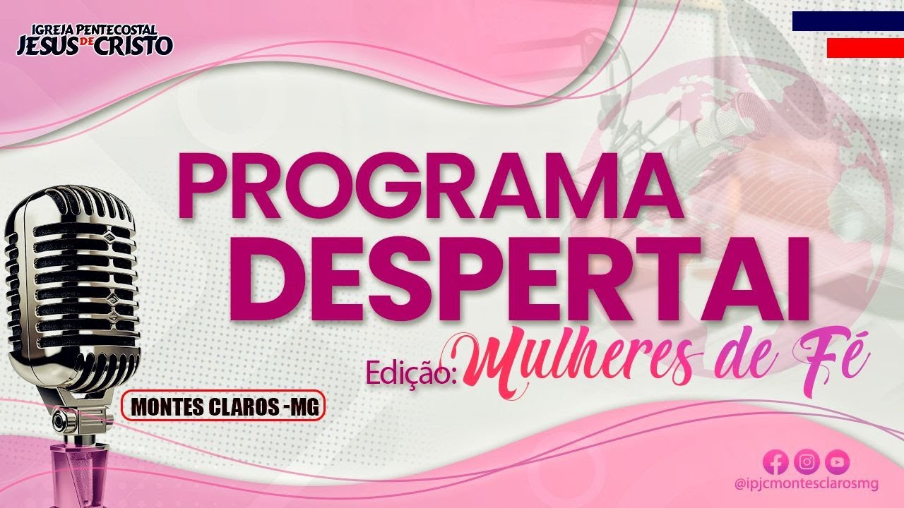 Programa Despertai Mulheres de Fé | Ao Vivo | Segunda-Feira 03/02/2026 |IPJC Montes Claros