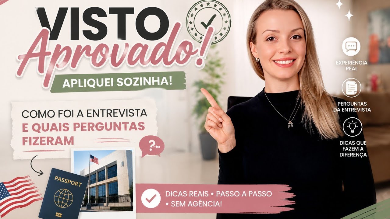 VISTO AMERICANO APROVADO, APLIQUEI SOZINHA + QUAIS PERGUNTAS FEITAS NO CONSULADO. 