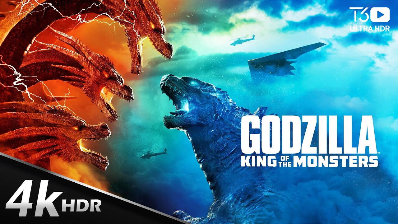 Godzilla vs Ghidorah: King of the Monsters 2025 | 4K HDR - Every MONSTER Battle Scenes [Sci-Fi Film]